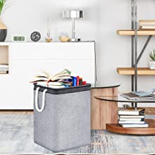 Storage Cube, Stackable Laundry Baskets Corner Basket, Large Storage Baskets Organizer For Clothes Toys