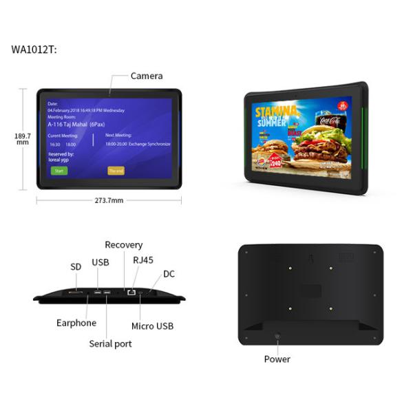 BT 4.0 10 Inch Capacitive Touch Screen Industrial Panel Computer With LED Light Bar