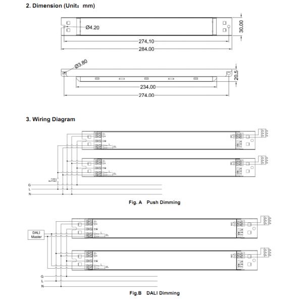 120W DALI Dimmable LED Driver IP20 Protection With Linear Metal Shell