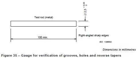 SUS304 Plug Socket Tester Clause 24.18 Figure 35. Verification Of Groove Hole And Reverse Taper Gauge