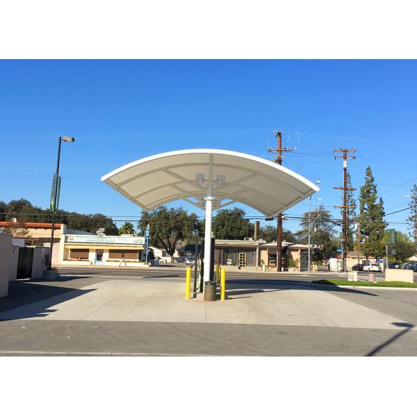 PTFE Architectural Fabric Tent Shade Shed Tensile Membrane Structure For Landscape