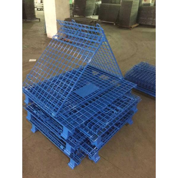 Powder Coated Collapsible Wire Container Rust Resistant Long Life Span