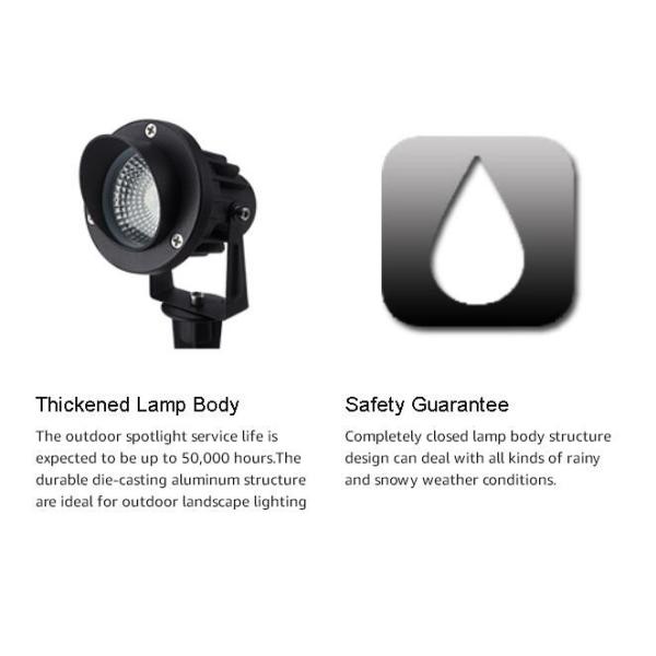 Outdoor LED Garden Lights , 3000K Warm White Garden Path Lights 12W 12V DC