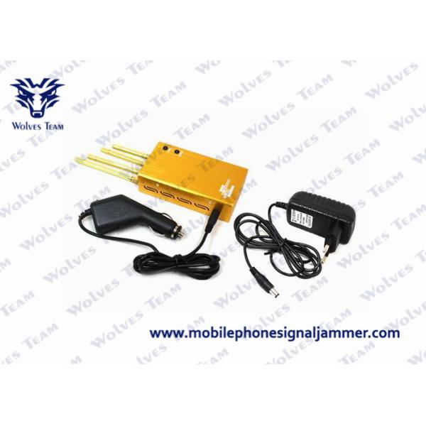 Golden Mobile Phone GPS Jammer AC110V - 240V Jamming Range Radius 2 - 15m