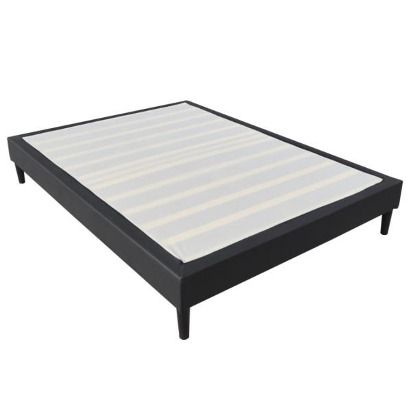 Simple Design Upholstered Platform Bed Frame Strong Structure 203x152cm