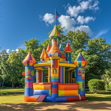 16'L X 13'W X 10'H Inflatable Party Castle Bounce House Giant Inflatable Slide Powerful UL-Approved Blower