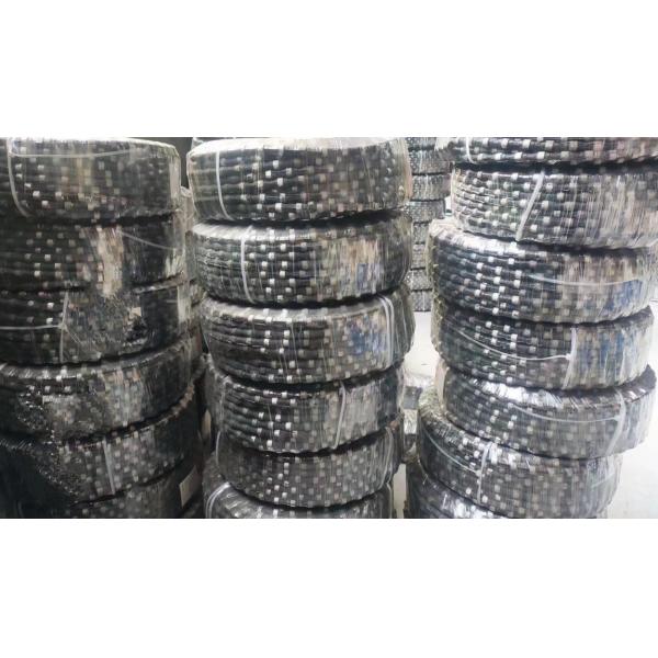 Beads Diameter 11.5mm Diamond Wire Saw Diamond Cutting Rope For Granite Quarry