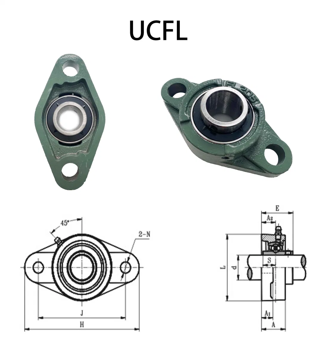 Pillow Block Bearing Bearing and Bearing Housing Ucf Bearings Ex311-32 G2 50.8X120X73/55.6mm Flanged Ball Bearing Insert Bearing