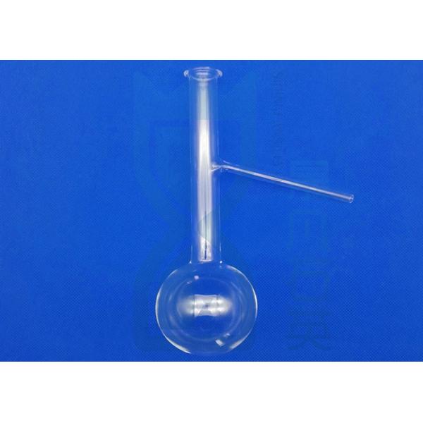 Hardened Quartz Glass Tube Instrument High Temp Resistant Round Bottom