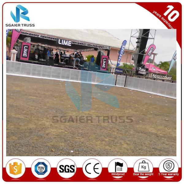 Straight Security Crowd Control Panel Platform With Tray Cable Ramp Use