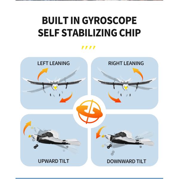 Features RTF 3ch Epp Foam Rc Simulation Wingspan Bald Eagle 2.4g Rc Glider Airplane Toys with 14 Years up Age Range