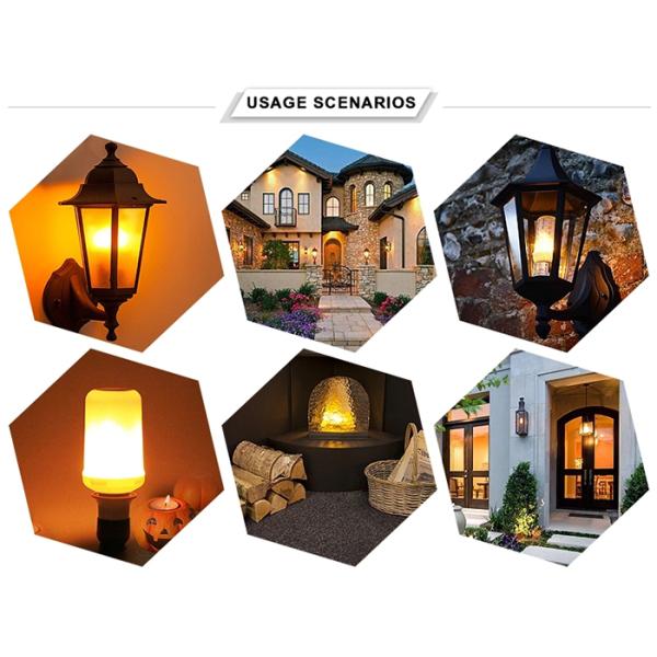 E14 g9 Flicker flame effect led lamp Simulation Burning Light Bulb