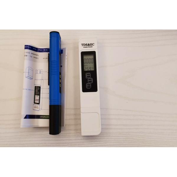 Digital TDS EC Meter , Electrical Conductivity Meter Blue White Color