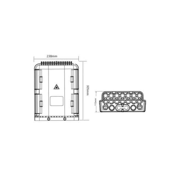 Pre Connectorized optical distribution box 16 Core IP68 Waterproof