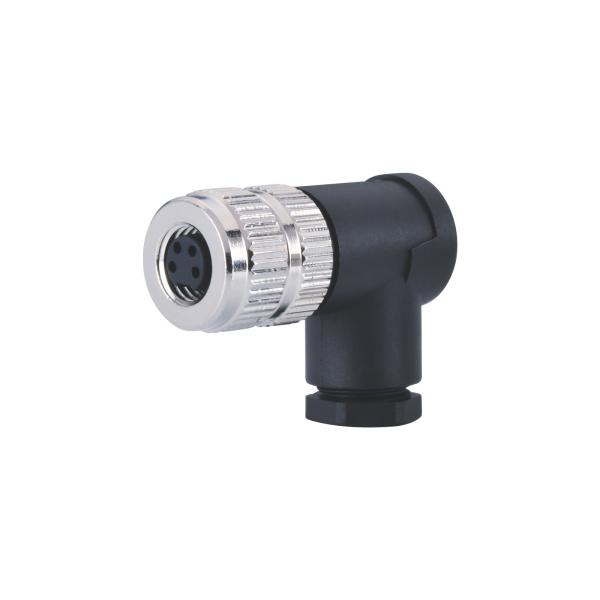 Right Angled Field Installation M12 Connector 5 Pin A Code Screw Termination Pg9