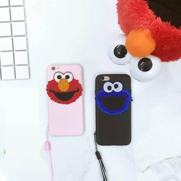 IMD Candy Color Sesame Street with lanyard Back Cover Cell Phone Case For iPhone 7 6s Plus