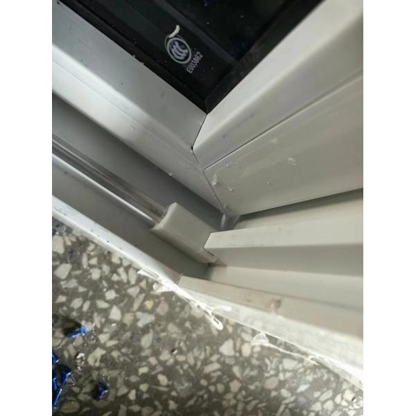 White UPVC Slide Window Windproof Horizontal Sliding Windows Double Glazed