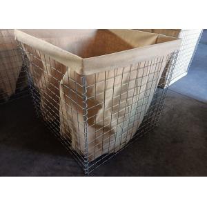 Galvanized Military Barrier 4mm-5mm Wire Dia, 300g/m2 Geotextile