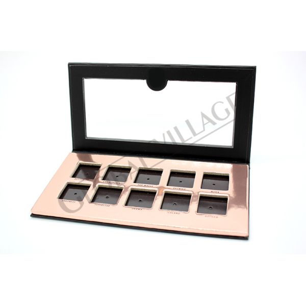 10 pan Empty Eye Shadow Palette CMYK PMS Pantone Printing With Magnet Sheet