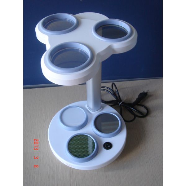 Mounted magnifier assists in the reading of these marks For Lens type ID Marks and Added Pwower LED bulbs