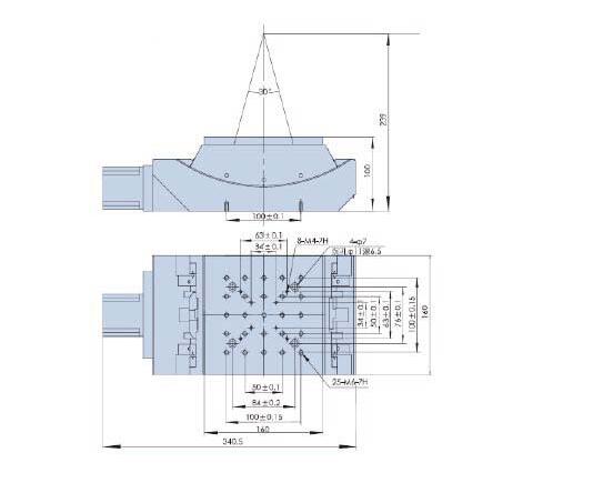 Precision Displacement Motorized Goniometer Stages 360 Rotary Table