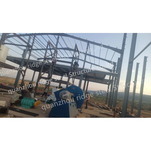 Galvanized Anti-Rust Primer Steel Frame Prefabricated Steel Structure Building for Industrial Warehouse