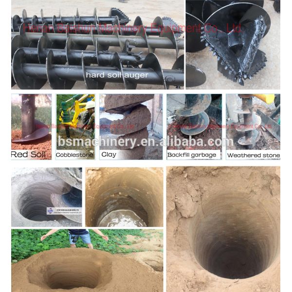Integrated Tractor Crane Pole Erection Machine For Cement Poles Pit Digging
