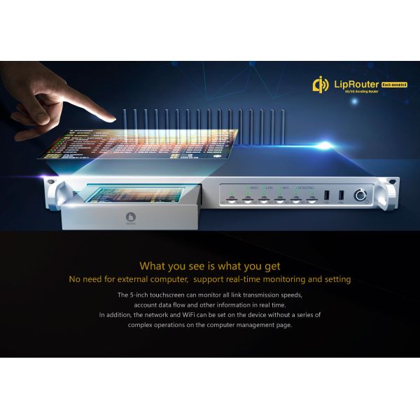 Pull Out 4G 5G Rack Multi Sim Bonding Router Multi Wan 8 Channel