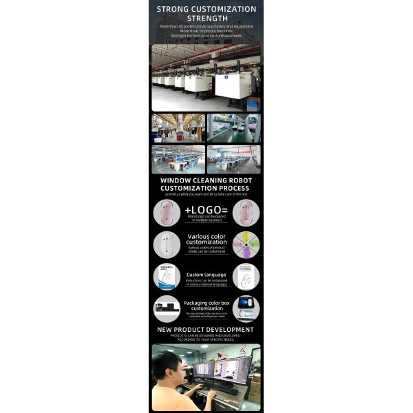 App-Controlled Huidi Electric Robot Vacuum Cleaner for Commercial Window Glass Cleaning