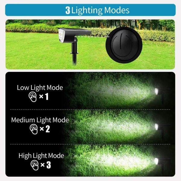 Long Lifespan Waterproof Solar Lights for Garden Automatic Function 6-8 Hours Charging Time