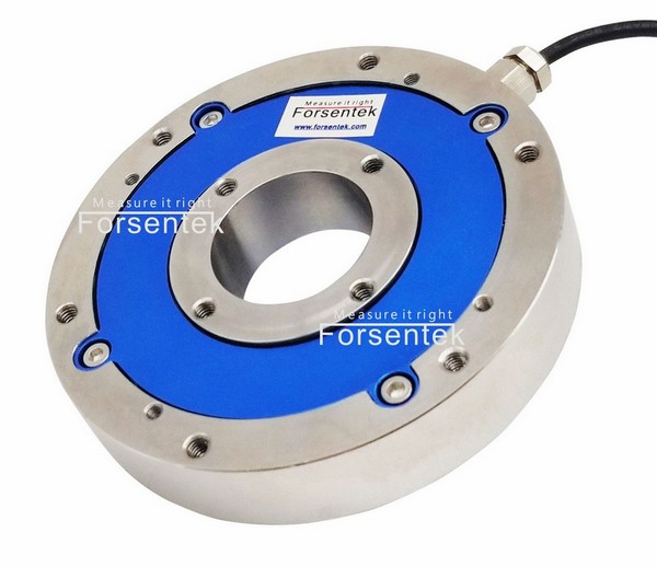 Through hole torque transducer for agitator torque measurement
