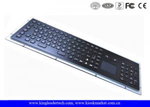 Quality IP65 Black Industrial Metal Kiosk Keyboard With Touchpad And Function Keys for sale