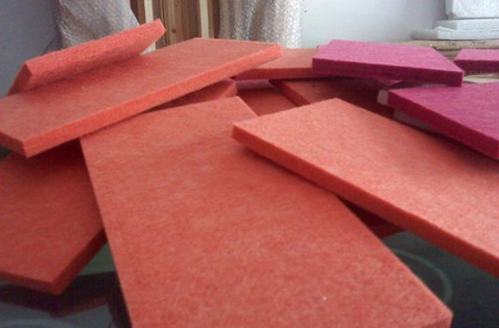 Studio Room Polyester Acoustic Panels , Sound Absorbing Board Diffuser Sponge