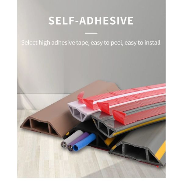 Good Quality Retardant Arc Floor PVC Cable Trunking Durable ABS/PP/PC/PE Co-Extrusion Plastic Profile for Sticker Duct Track Wall