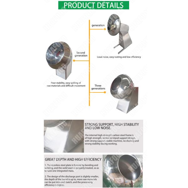 Caramelizer machine nut chocolate sugar coating machine
