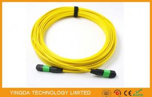 Quality SM MM FTTX MTP MPO Cable 7.8 mm Ferrule , 24 Core Fiber Optic Patch Cable for sale