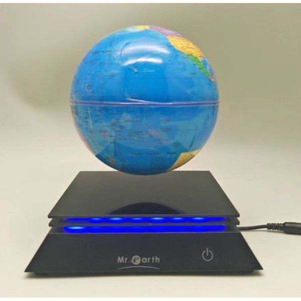 LED trapezium base magnetic levitation floating 6inch globe lamp light for decor toys gift