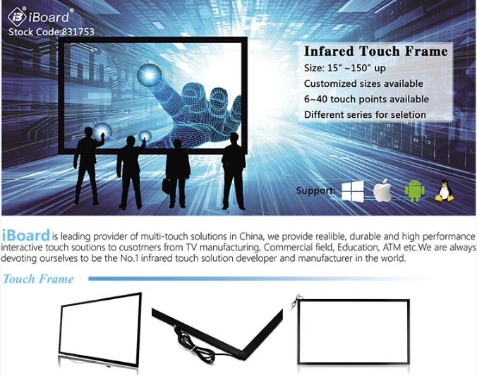 10 Points Infrared Touch Frame For Advertising Display