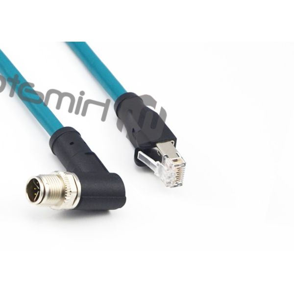 Fieldbus Industrial Ethernet Cable M12 8pin Connector to RJ45 A Code Devicenet Canopen