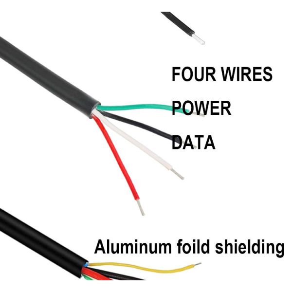 5V USB to Open Stripped Tinned Bare Wires End Pigtail Power Charger Cable for LED Strip Light Lamp