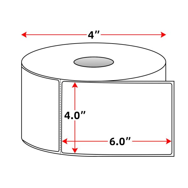 100mm*150mm adhesive waybill adhesive thermal label blank label in roll with glassine liner