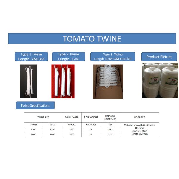Trellising Peppers And Tomatoes Twine 1200m/Kg 1000m/Kg Uv Stabilization 2%