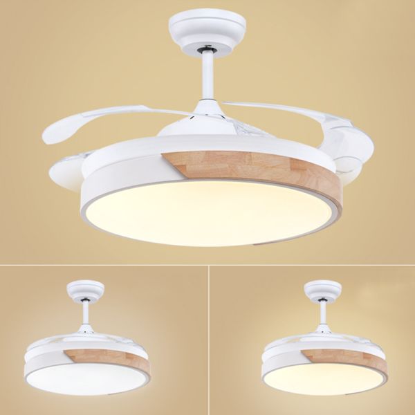 Macaron 42 inch led ceiling fan with light remote control Fans lamp bedroom home restaurant chandelier fan（WH-VLL-09)