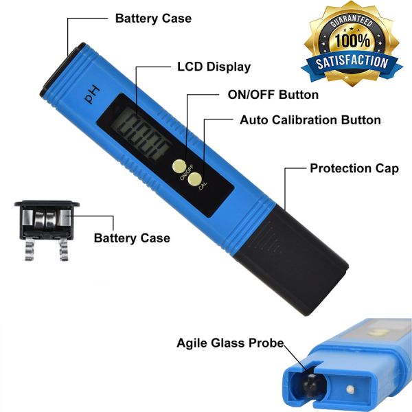 Digital PH Meter for Drinking Water Pool Aquarium N.W 50g 1.7OZ 0.01pH Resolution ATC