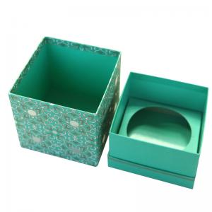 Luxury Customized Handmade Gift Paper Box Packaging , Blue Foldable Paper Jewel Case ​  ​​