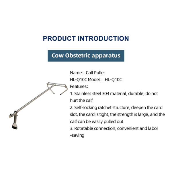Robust Stainless Steel Calf Puller Enhanced Calving Efficiency With Precision Ratchet For Large Breed Cows