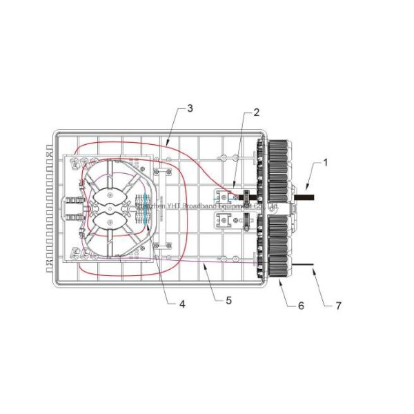 FTTH 16 Portas CTO Fiber Optic Distribution Box with 1X18 or 1X16 PLC Splitter