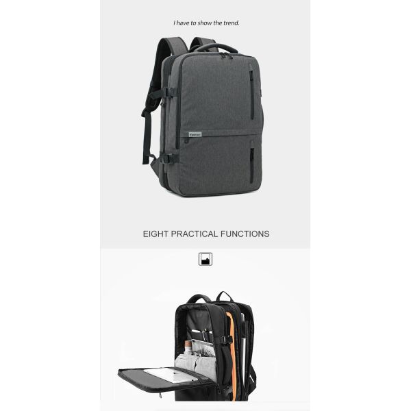 35L Carry On Expandable Travel Men Business Backpack Anti Theft