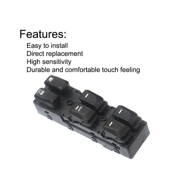 Auto Power window switch Front Left Single row high for Hyundai IX35 six key with Blue light 2009-2015 OE 93570-2Z000