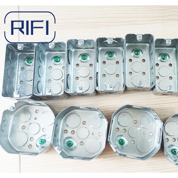 Indoor Electrical Conduit Boxes With Octangonal Structure And 1/2 Inch Knockout Size